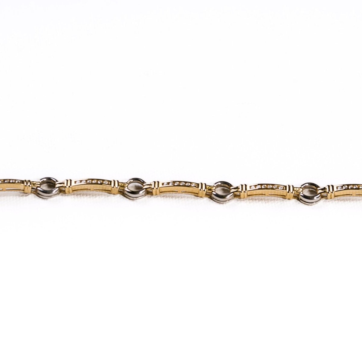 Bracelet souple en or jaune, or blanc et diamants - Castafiore