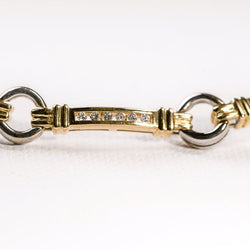 Bracelet Souple en or jaune, or blanc et diamants - Castafiore