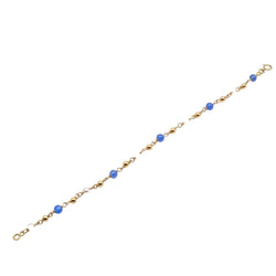 Bracelet Souple en or jaune, perles et calcédoine - Castafiore