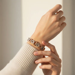 Bracelet Souple en or jaune, platine et diamants - Castafiore