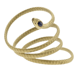 Bracelet Souple en or jaune, rubis et saphir - Castafiore