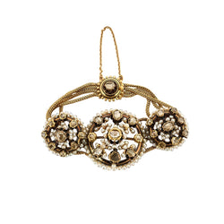 Bracelet Souple en or rose, argent, perles, et diamants - Castafiore