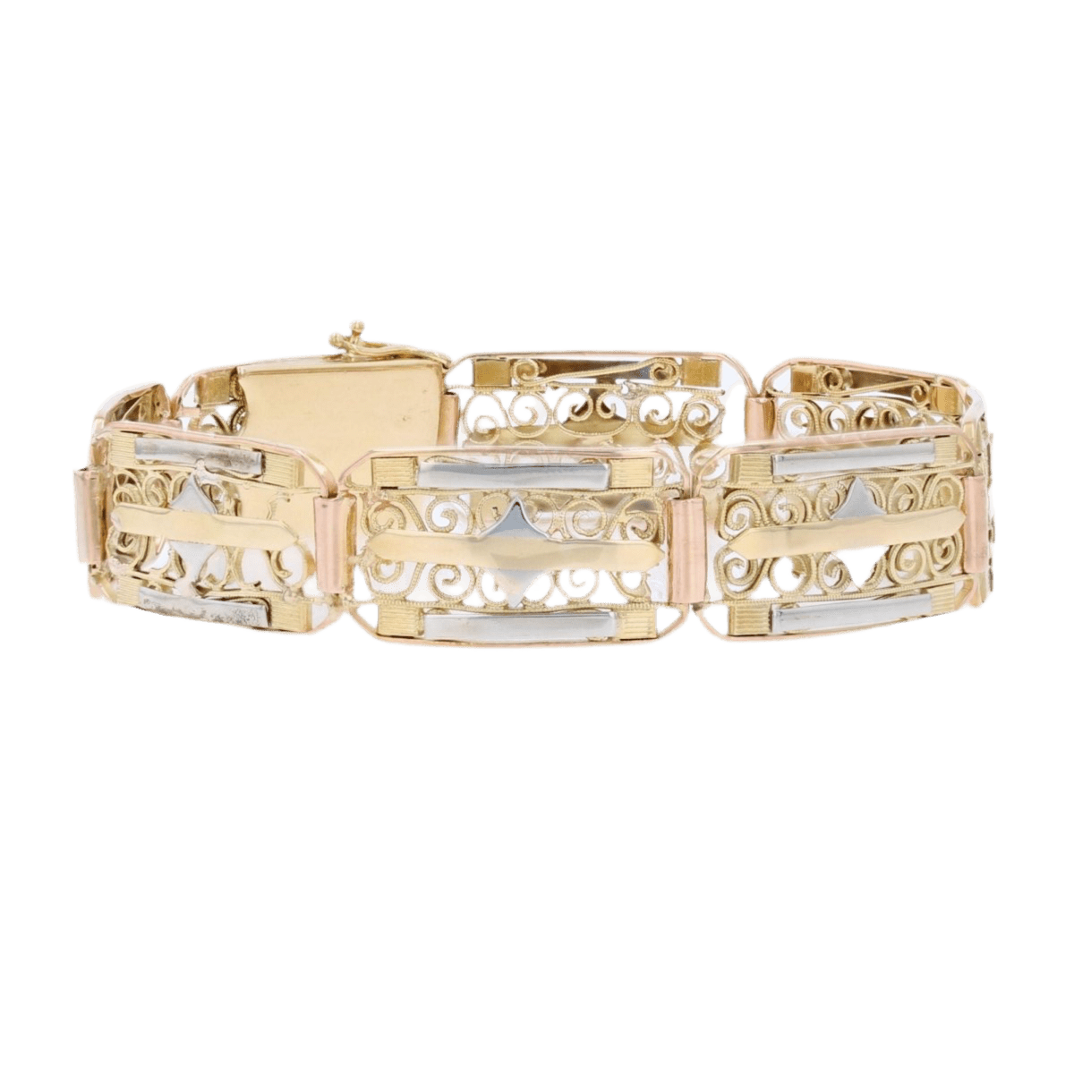 Bracelet Souple en or rose, or blanc et or jaune - Castafiore