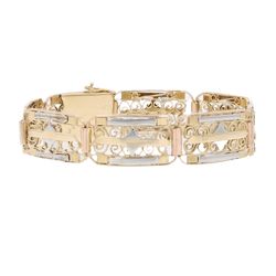 Bracelet Souple en or rose, or blanc et or jaune - Castafiore