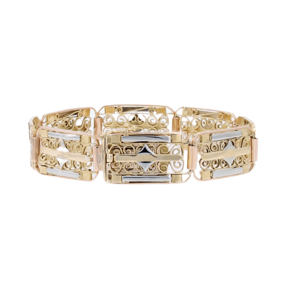 Bracelet Souple en or rose, or blanc et or jaune - Castafiore