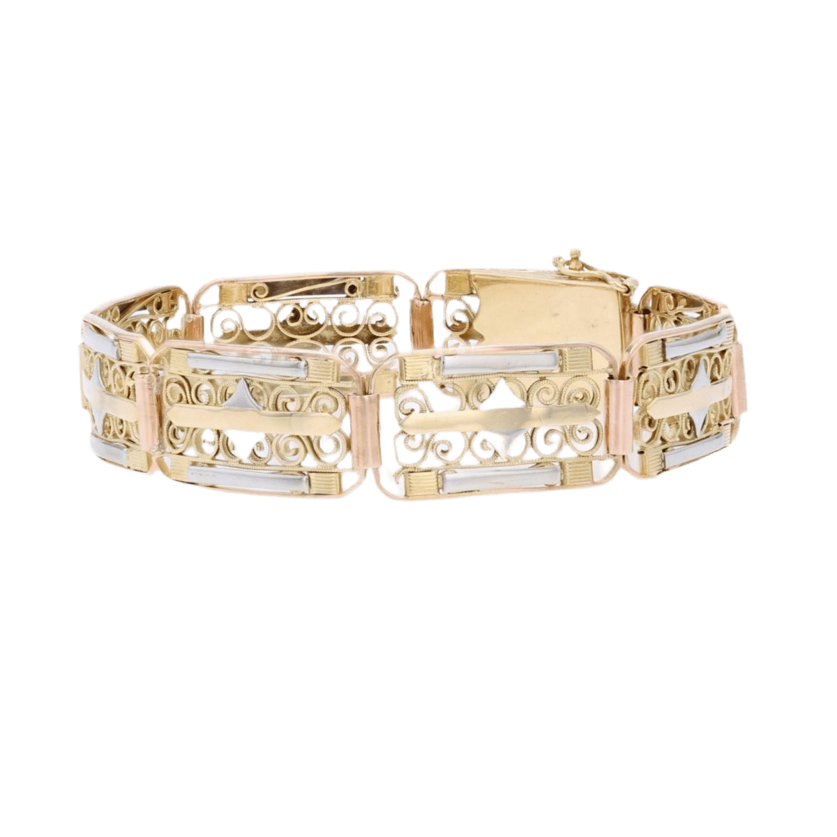 Bracelet Souple en or rose, or blanc et or jaune - Castafiore