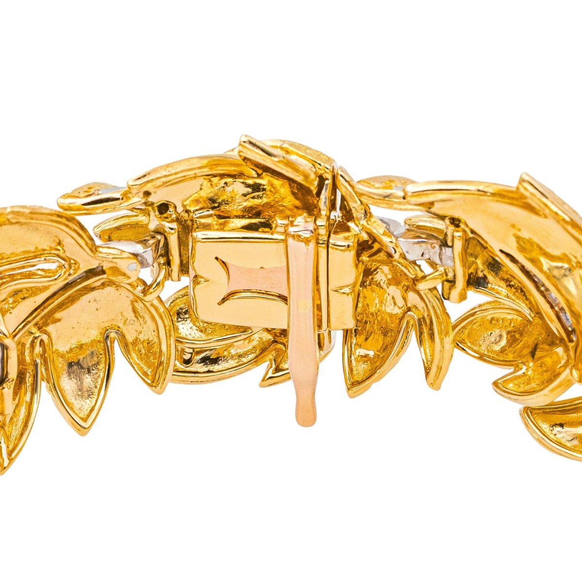 Bracelet Souple FABERGÉ en or jaune, platine et diamants - Castafiore