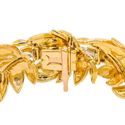 Bracelet Souple FABERGÉ en or jaune, platine et diamants - Castafiore