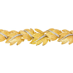 Bracelet Souple FABERGÉ en or jaune, platine et diamants - Castafiore