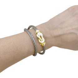 Bracelet Souple FRED "Chance Infinie" en or rose et acier - Castafiore