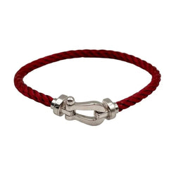 Bracelet Souple FRED Force 10 en or blanc et acier