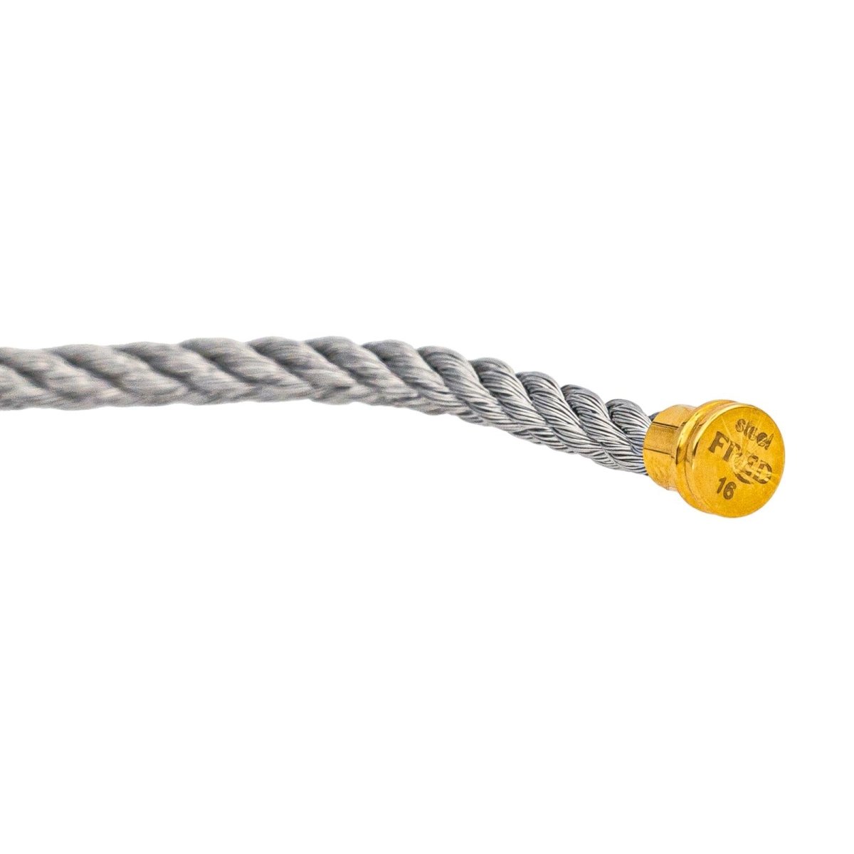 Bracelet Souple FRED "Force 10" en or jaune, acier et diamants - Castafiore