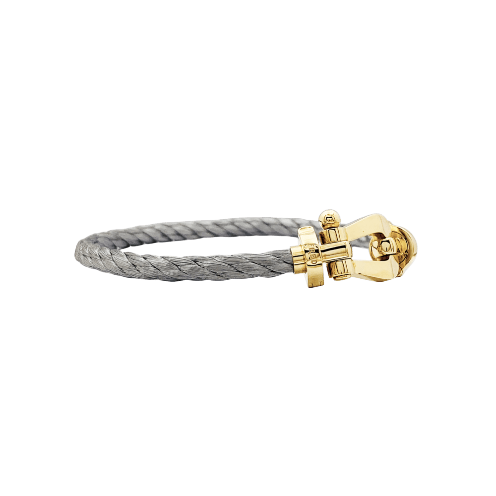 Bracelet Souple FRED "Force 10" en or jaune et acier - Castafiore