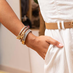 Bracelet Souple FRED "Force 10" en or jaune et acier - Castafiore