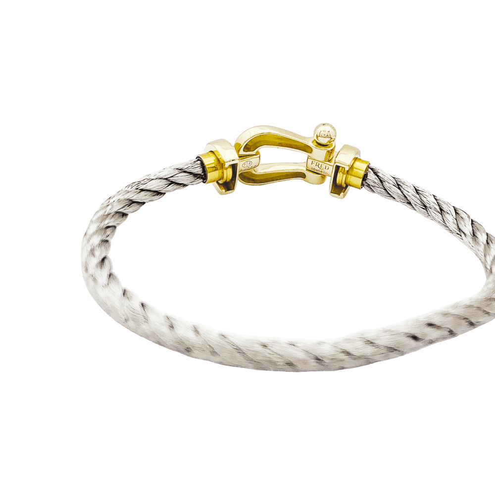 Bracelet Souple FRED "Force 10" en or jaune et acier - Castafiore