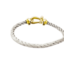 Bracelet Souple FRED "Force 10" en or jaune et acier - Castafiore