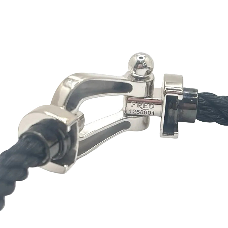 Bracelet Souple FRED "Force 10" GM en or blanc - Castafiore