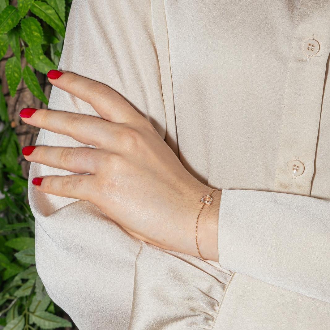 Bracelet Souple FRED "Success" en or rose et diamants - Castafiore