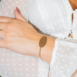 Bracelet Souple GINETTE NY "Sequin" en or rose - Castafiore