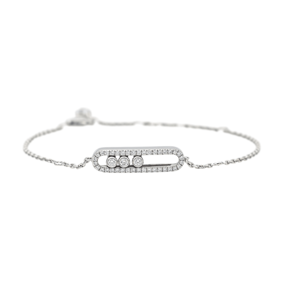 Bracelet Souple MESSIKA "Baby move" en or blanc et diamants - Castafiore