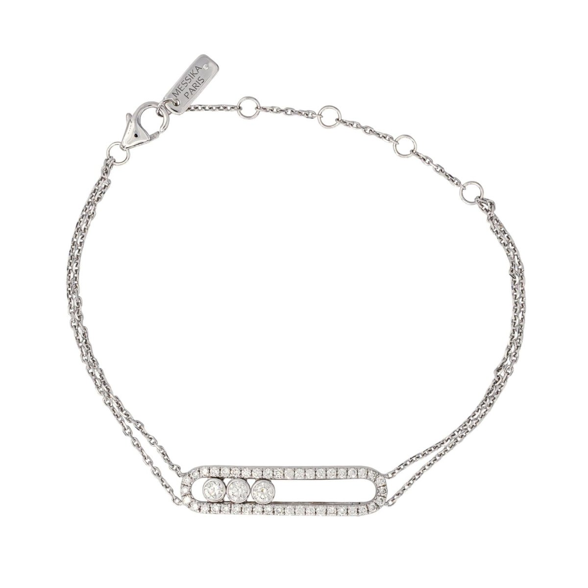 Bracelet Souple MESSIKA "Move Classique" en or blanc et diamants - Castafiore