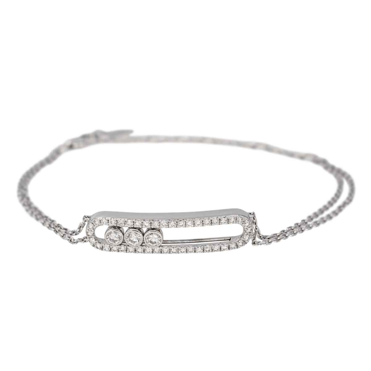 Bracelet Souple MESSIKA "Move Classique" en or blanc et diamants - Castafiore