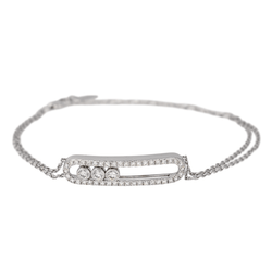 Bracelet Souple MESSIKA "Move Classique" en or blanc et diamants - Castafiore