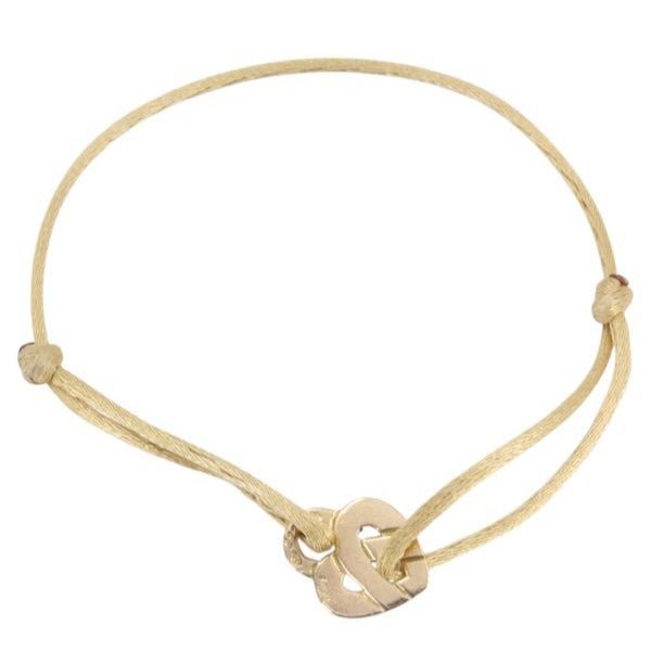 Bracelet Souple POIRAY "Coeur Entrelacé Métal" en or jaune - Castafiore