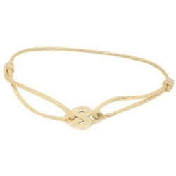 Bracelet Souple POIRAY "Coeur Entrelacé Métal" en or jaune - Castafiore