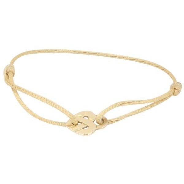 Bracelet Souple POIRAY "Coeur Entrelacé Métal" en or jaune - Castafiore