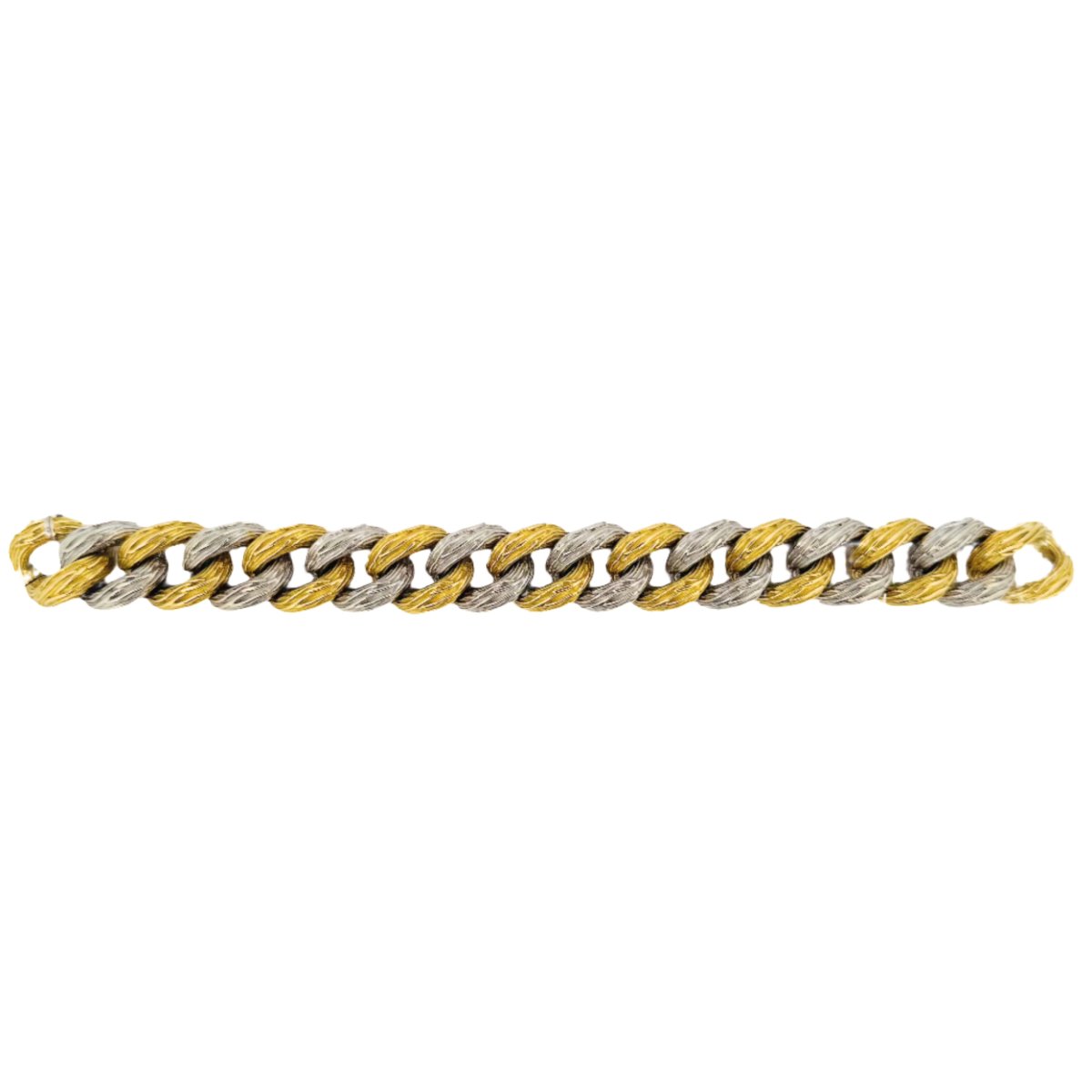 Bracelet souple VAN CLEEF & ARPELS en or jaune et or blanc - Castafiore