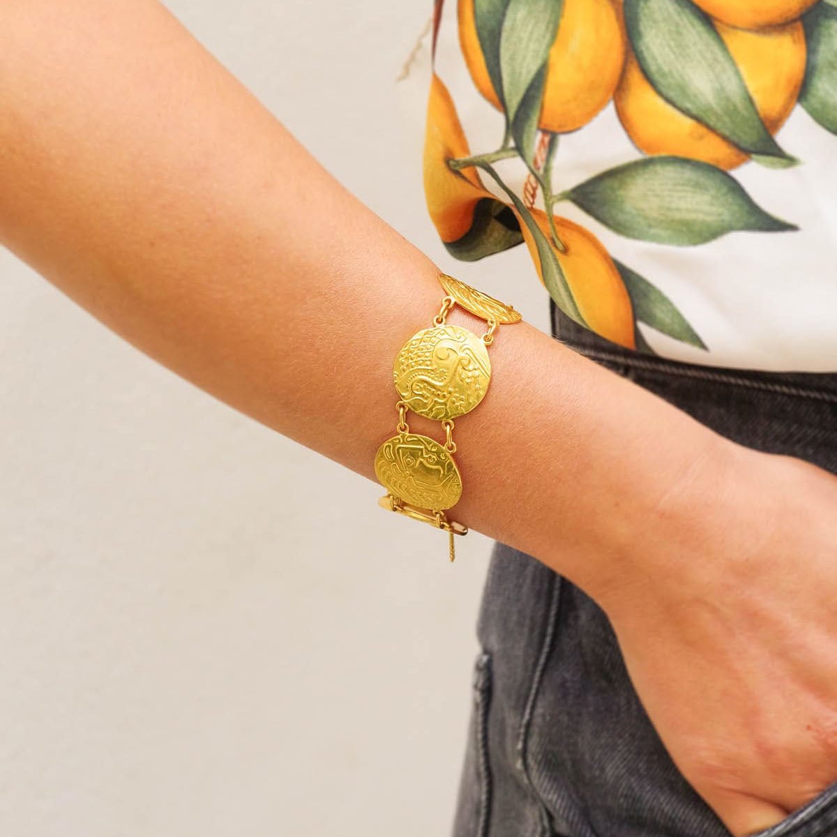Bracelet STATERE MONNAIE DE PARIS en or jaune - Castafiore