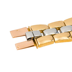 Bracelet Tank BOUCHERON en or jaune, or blanc et or rose - Castafiore