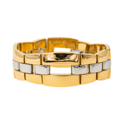 Bracelet Tank BOUCHERON en or jaune, or blanc et or rose - Castafiore