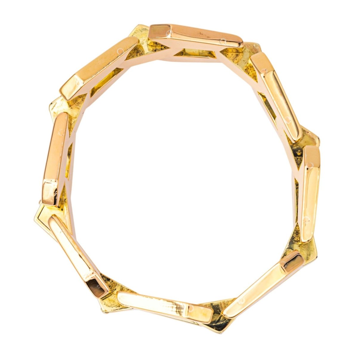 Bracelet Tank en or jaune - Castafiore