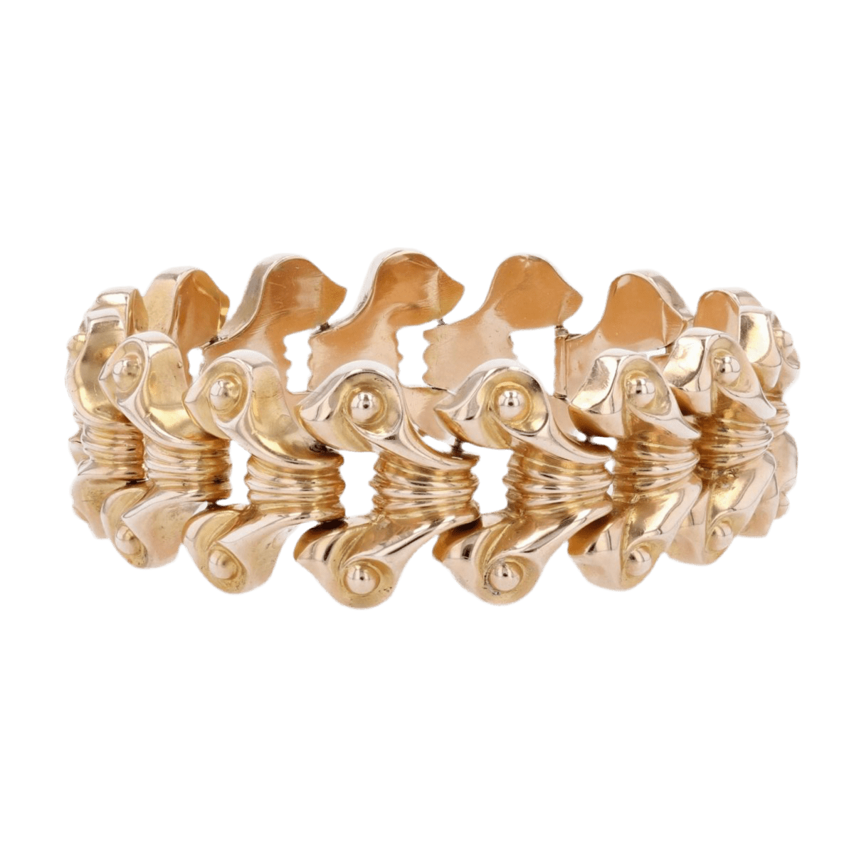 Bracelet Tank en or jaune - Castafiore