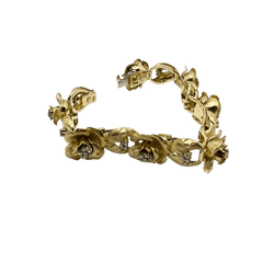 Bracelet Tank en or jaune et diamants - Castafiore