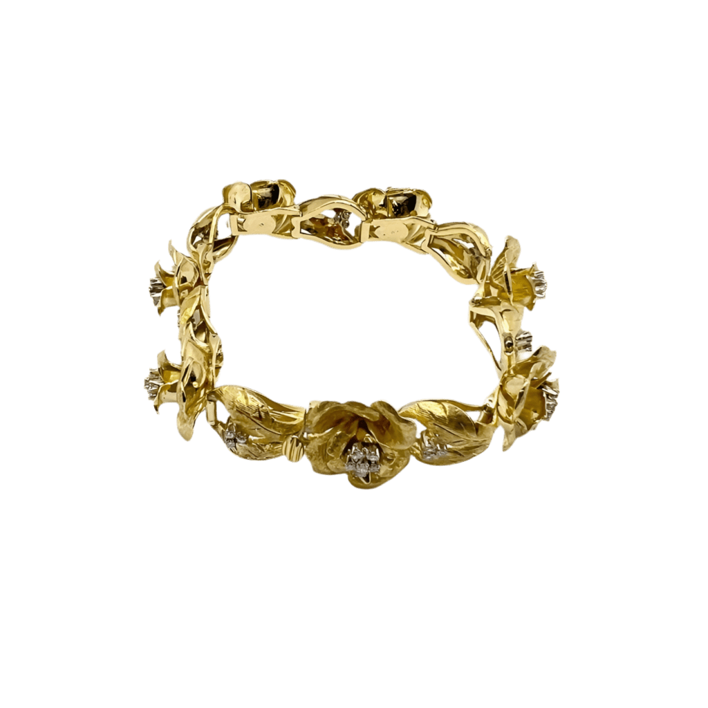 Bracelet Tank en or jaune et diamants - Castafiore