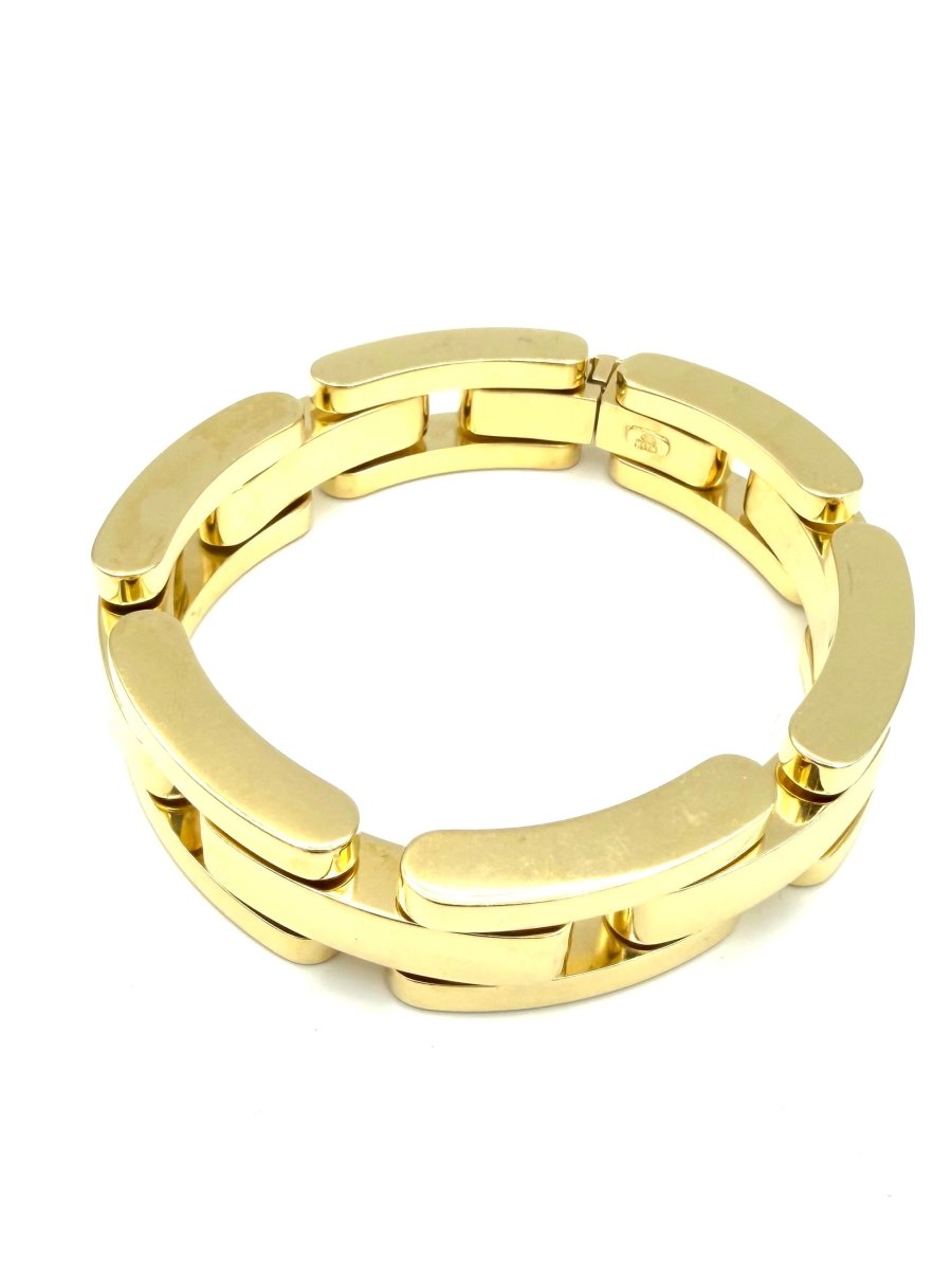 Bracelet Tank en or jaune et saphir - Castafiore