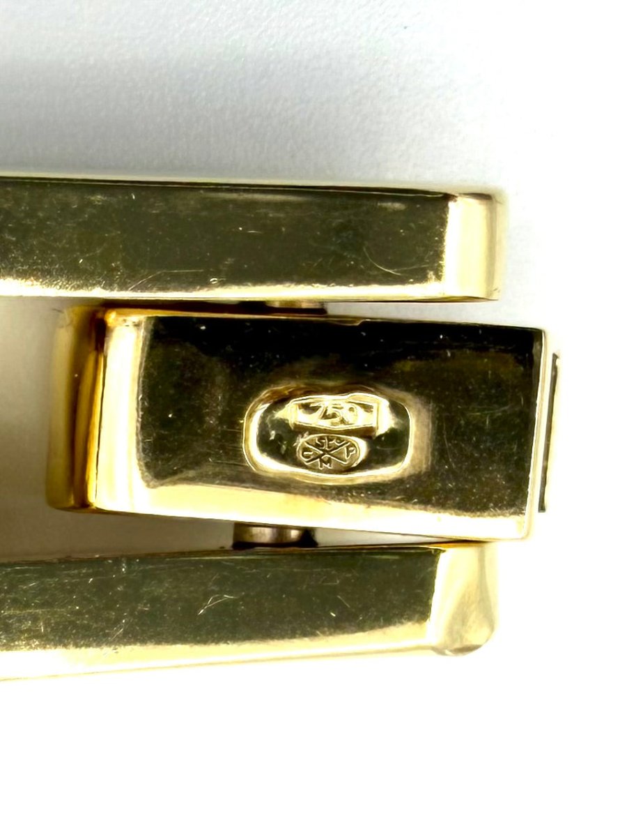 Bracelet Tank en or jaune et saphir - Castafiore