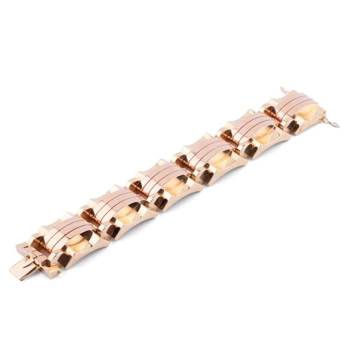 Bracelet tank or jaune et rose - Castafiore