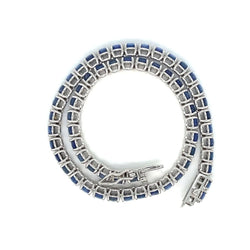 Bracelet tennis en or avec saphir bleu naturel de 7 carats - Castafiore