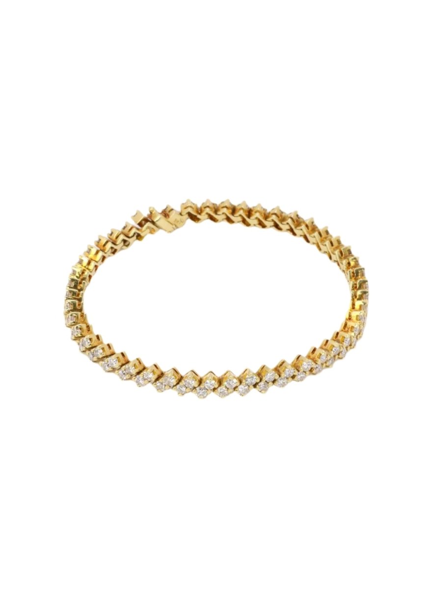 Bracelet Tennis en or jaune et diamants - Castafiore