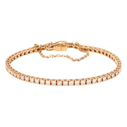 Bracelet Tennis en or rose et diamants - Castafiore