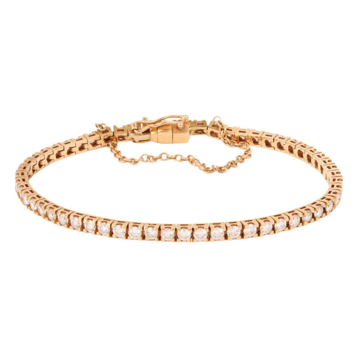 Bracelet Tennis en or rose et diamants - Castafiore