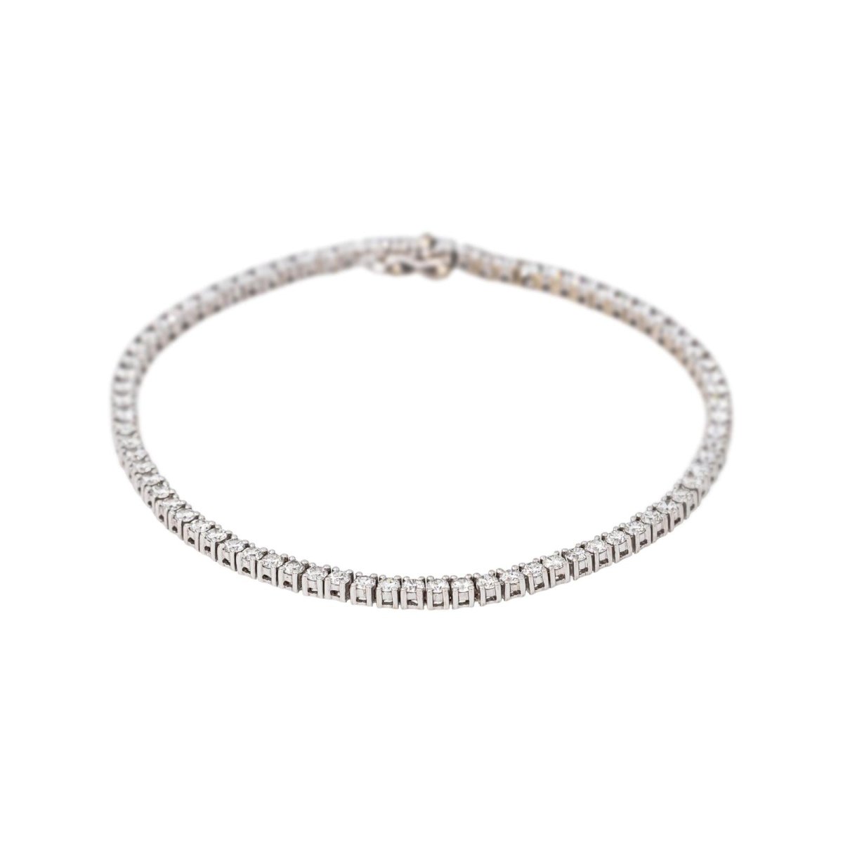 Bracelet Tennis Or blanc Diamant - Castafiore