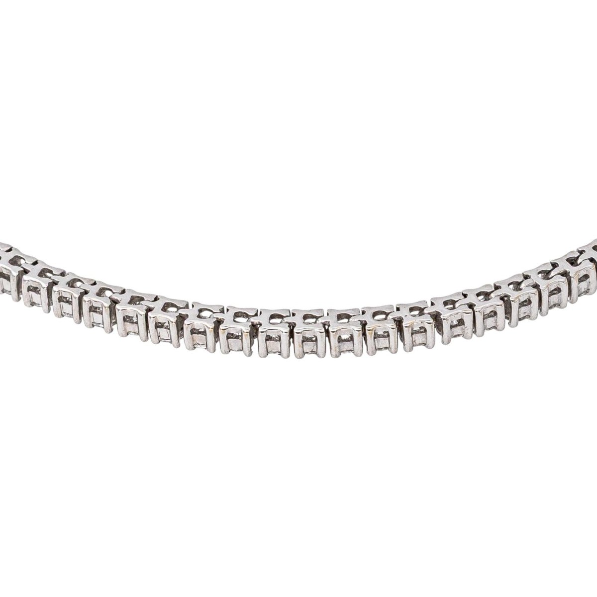 Bracelet Tennis Or blanc Diamant - Castafiore
