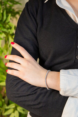 Bracelet Tennis Or blanc Diamant - Castafiore