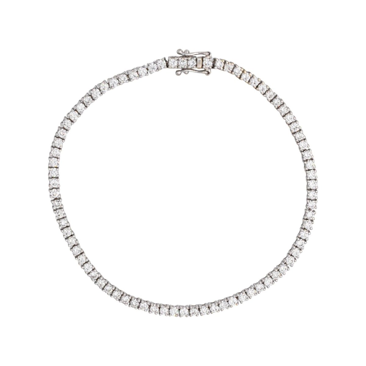 Bracelet Tennis Or blanc Diamant - Castafiore