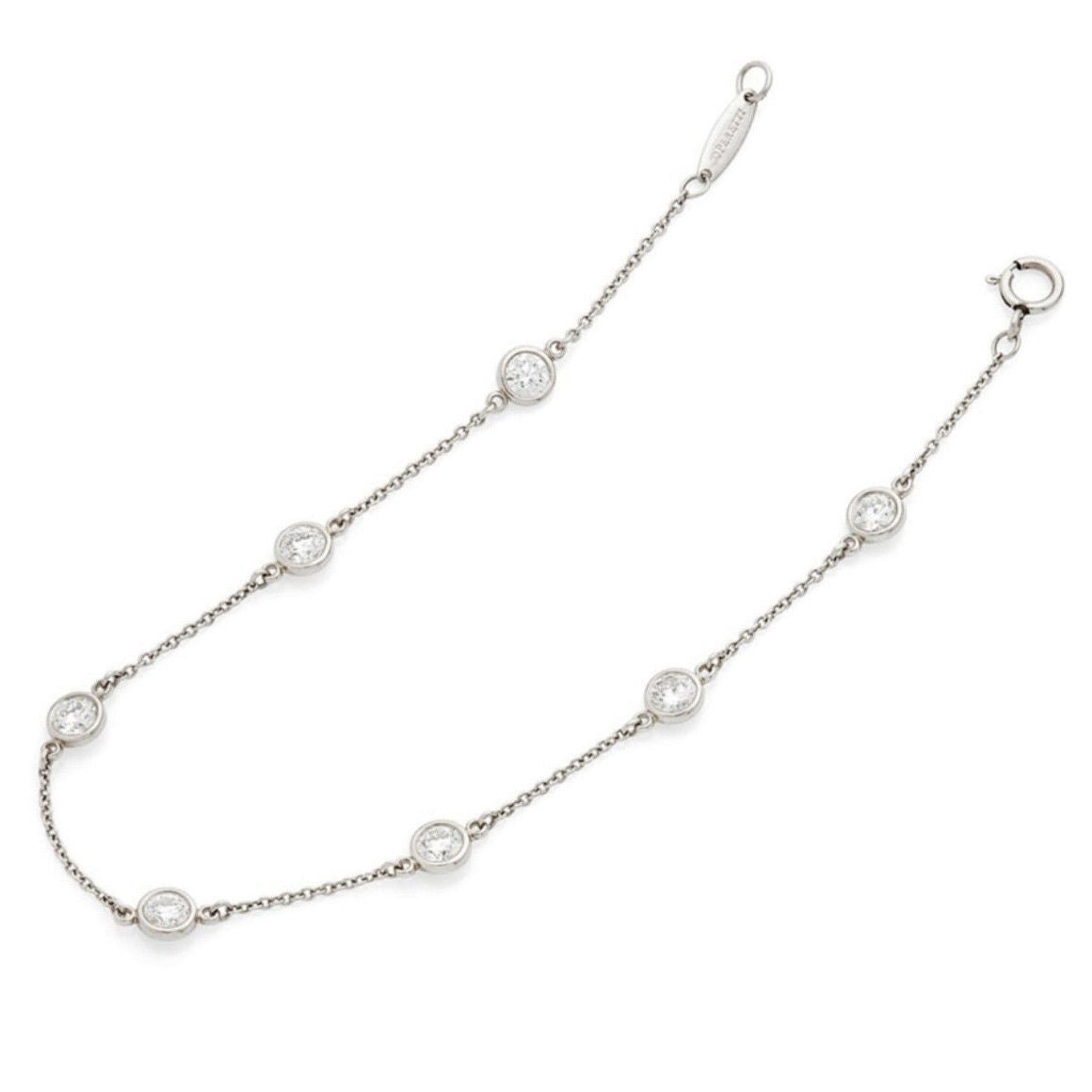 Bracelet TIFFANY & CO "Diamonds by the Yard" en platine et diamants - Castafiore